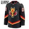 Calgary Flames Trikot Custom Fanatics Premium Schwarz Ausweich - Kinder